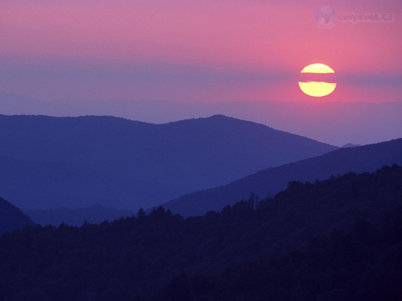 Foto: Smoky Mountain Sunset, From Morton Overlook, Tennessee