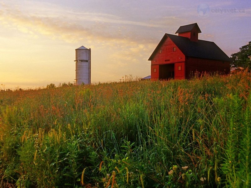 Foto: Peck Farm Grainary And Silo, Kane County, Illinois